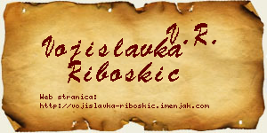 Vojislavka Riboškić vizit kartica